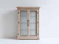 Vitrine - bois - verre - 102x40x180 cm - bois clair - style classique