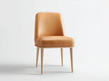 Chaise de salle à manger - similicuir-bois - 50x56x86 cm - camel-bois clair - design contemporain