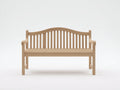 Banc de jardin - Bois - 130 x 56 x 88 cm - Bois naturel - Style classique à dossier ondulé