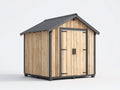 Abri de jardin - Bois-Métal - 210 x 170 x 220 cm - Bois naturel-Gris anthracite - Style rustique